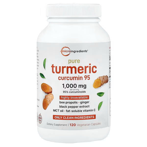Turmeric Curcumin Capsules with Black Pepper & MCT Oil - 1,000mg