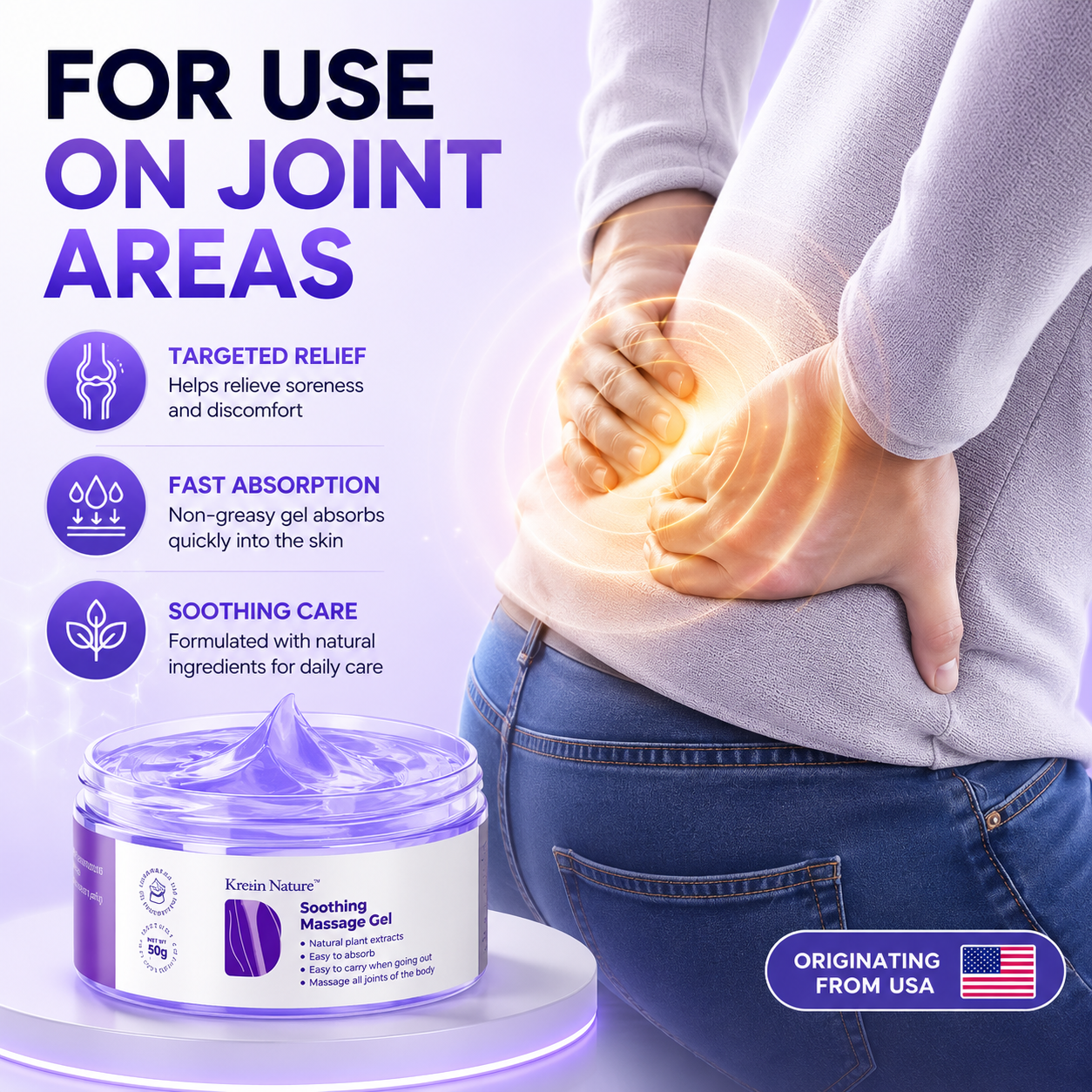 KREAIN Joint Pain Relief Purple Gel