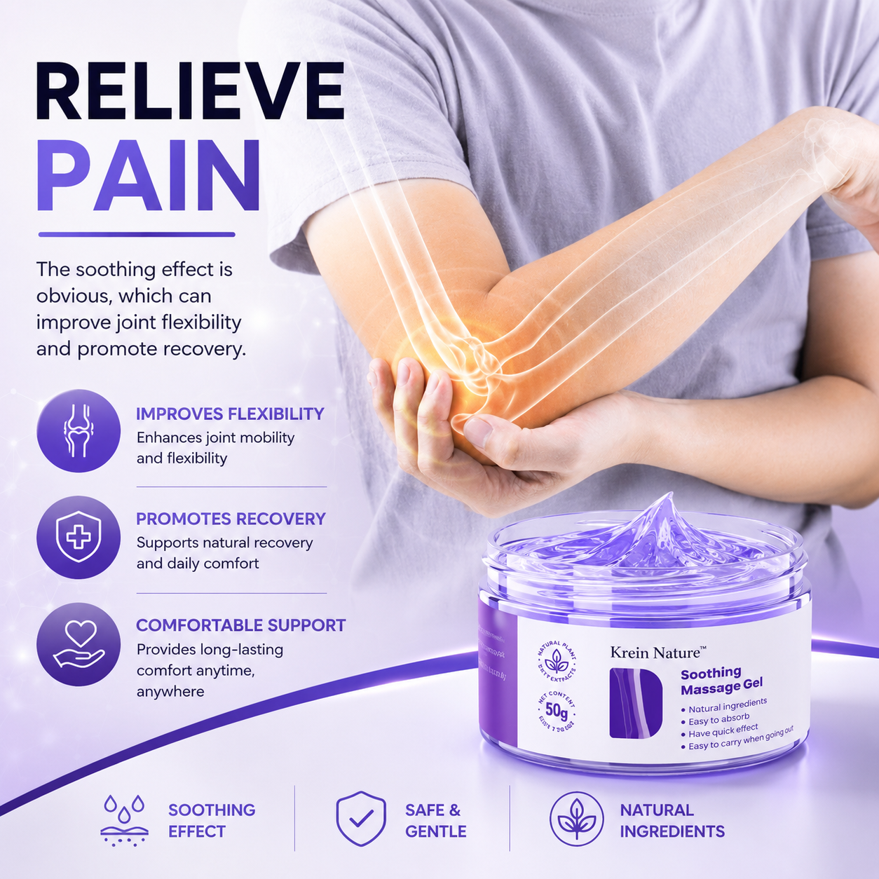 KREAIN Joint Pain Relief Purple Gel